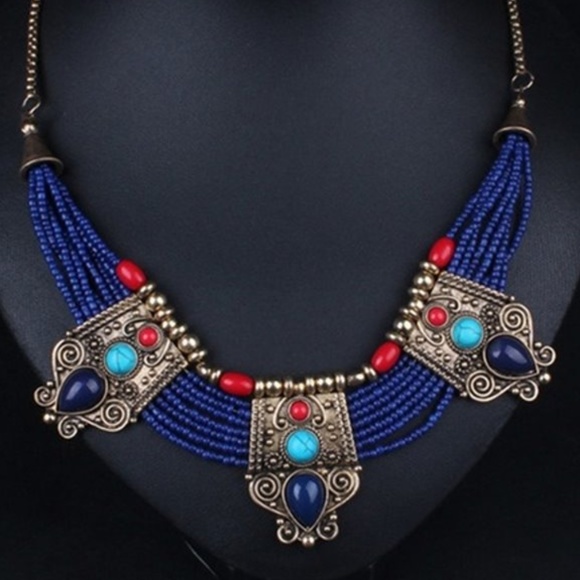 Jewelry - Cleopatra Lapis Collar Necklace